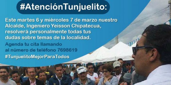 Atención a temas locales en Tunjuelito Atención a temas locales en Tunjuelito