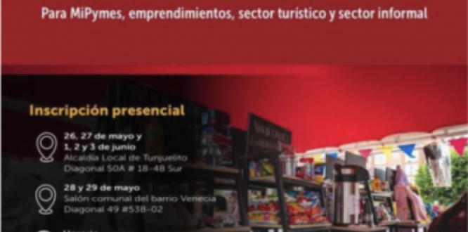Inscripciones para fortalecer mipymes y emprendimientos en Tunjuelito Inscripciones para fortalecer mipymes y emprendimientos en Tunjuelito
