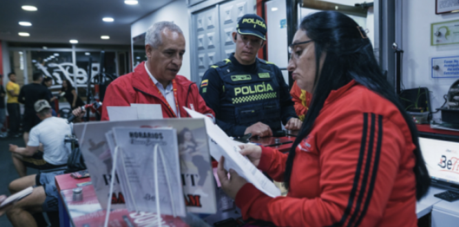 Operativo de control en gimnasios de Tunjuelito deja un suspendido Operativo de control en gimnasios de Tunjuelito deja un suspendido