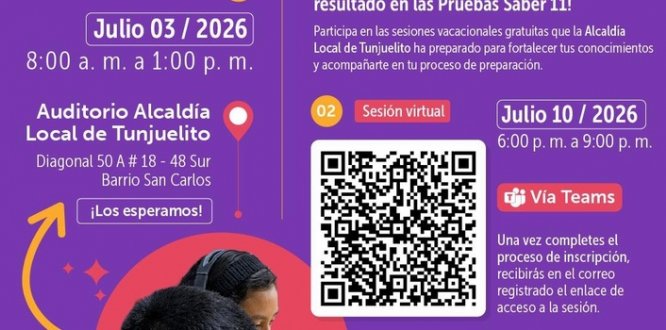 Tunjuelito abre convocatoria para fortalecer la preparación de estudiantes que presentarán las Pruebas Saber 11 Fotografía relacionada con: Tunjuelito abre convocatoria para fortalecer la preparación de estudiantes que presentarán las Pruebas Saber 11