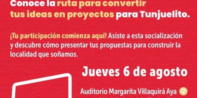 Tunjuelito fortalece la participación ciudadana con la socialización de los Presupuestos Participativos 2026. Fotografía relacionada con: Tunjuelito fortalece la participación ciudadana con la socialización de los Presupuestos Participativos 2026.