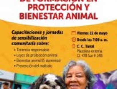 Convocamos a participar en el proceso DE FORMACIÓN EN PROTECCIÓN Y BIENESTAR ANIMAL- TUNJUELITO