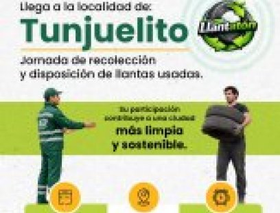 Llega a la localidad de: Tunjuelito Jornada de recolección y disposición de llantas usadas.